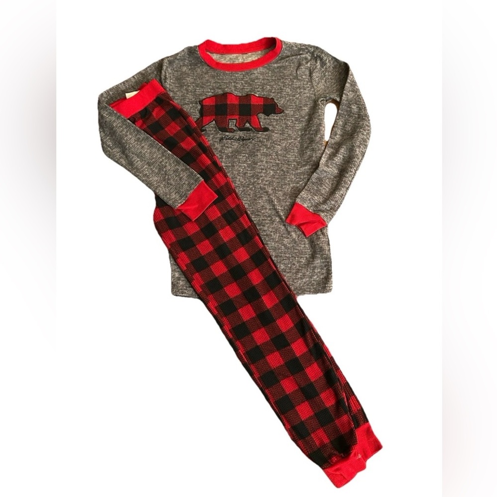 Eddie Bauer Kids Pajama Set - Red and Gray Plaid